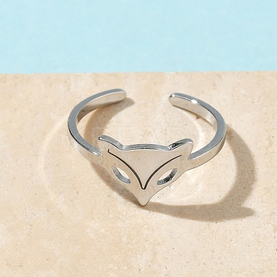 304 Stainless Steel Adjustable Cuff Rings RJEW-Z105-01P-07-1