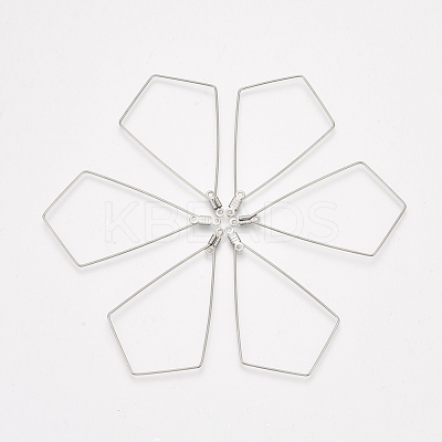 Tarnish Resistant 304 Stainless Steel Wire Pendants STAS-S103-09-1