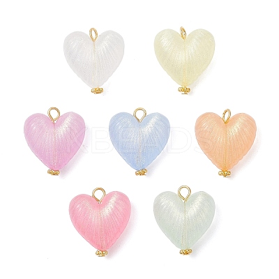 Pearlized Acrylic Charms PALLOY-JF04523-1