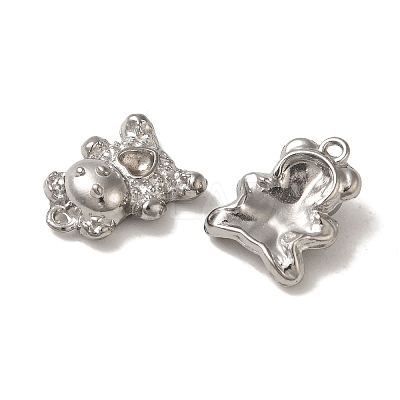 Tarnish Resistant 304 Stainless Steel Beads Rhinestone Setting STAS-K285-31P-1