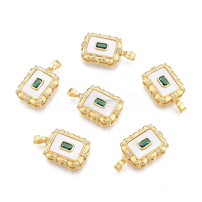 Synthetic White Shell Pendants KK-A165-18G-1