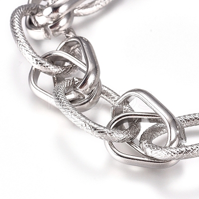 Tarnish Resistant 304 Stainless Steel Chain Bracelets BJEW-L661-07P-1
