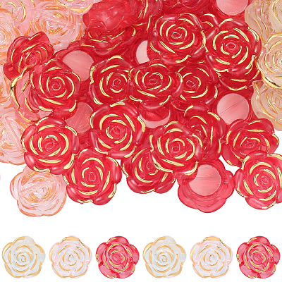 150Pcs 3 Styles Transparent Resin Pearl Beads RESI-PA0001-02A-1