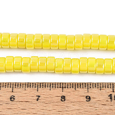 AB Color Plated Opaque Glass Beads Strands GLAA-T026-3x6mm-P12-1