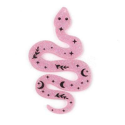 Opaque Printed Acrylic Pendants OACR-R007-01C-1