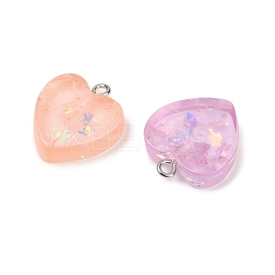 Transparent Resin Pendants RESI-Q020-03A-1