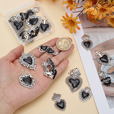 20Pcs 10 Sytyles Alloy Enamel Pendants ENAM-ME0001-11-1