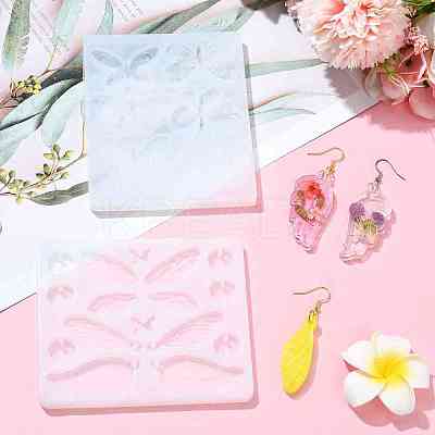 DIY Butterfly Pendant Silicone Molds for DIY Earring Making DIY-YW0009-84-1