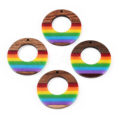 Opaque Resin & Walnut Hollow Pendants RESI-TAC0026-05U-1