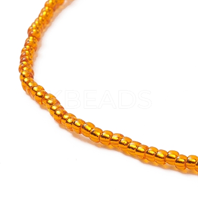 7Pcs 7 Colors Natural Pearl & Glass Seed & Brass Beaded Stretch Anklets Set for Women AJEW-AN00529-1