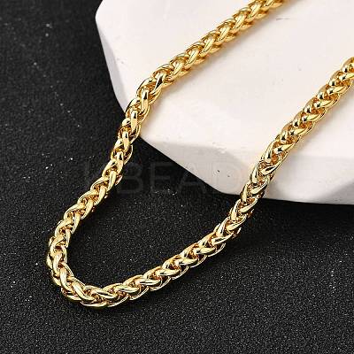 3MM Brass Wheat Chain Necklaces NJEW-M108-08G-1