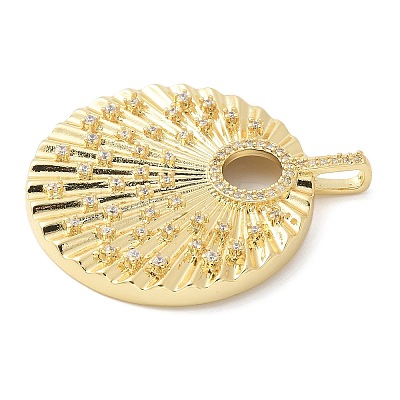 Brass Micro Pave Cubic Zirconia Pendants KK-K298-47G-1