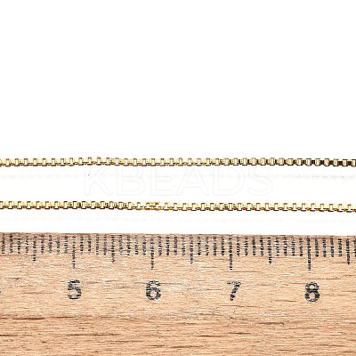 Long-Lasting Plated Brass Box Chain Necklaces NJEW-K112-03G-NF-1