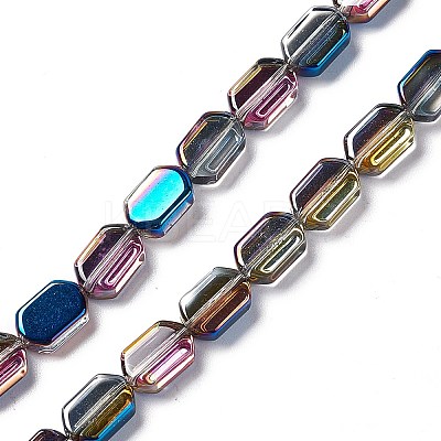 Electroplate Glass Beads Strands EGLA-L042-HP03-1
