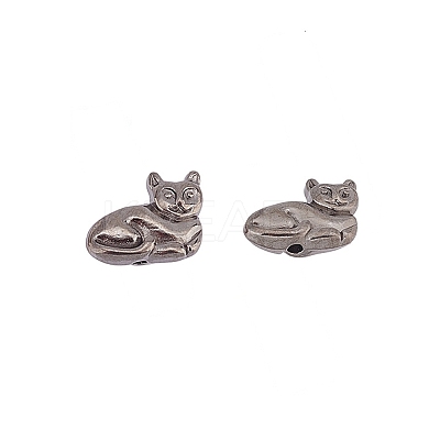 Cat Alloy Beads TIBEP-GC183-B-RS-1