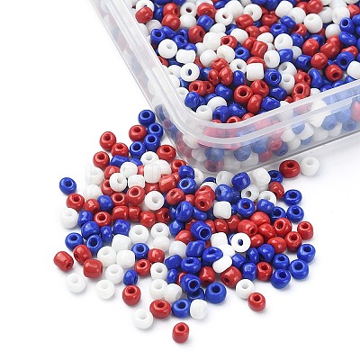 55.5G 3 Colors 8/0 Glass Seed Beads SEED-YW0002-26-1