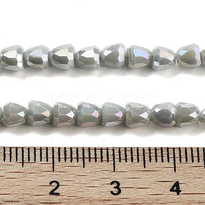 Electroplate Glass Beads Strands EGLA-D030-P4mm-B08-1