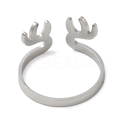 Non-Tarnish 304 Stainless Steel Cuff Rings RJEW-G299-03P-1