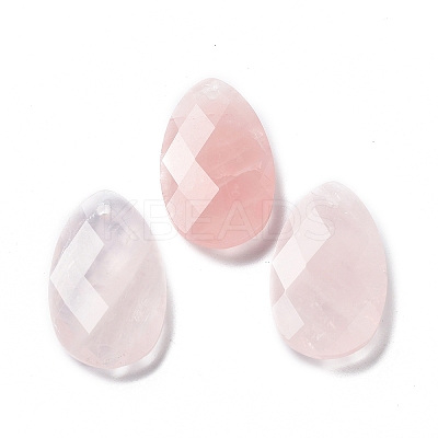 Natural Rose Quartz Pendants G-G069-04A-1