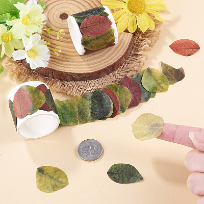 Autumn Leaf Paper Tape Stickers for Card Making DIY-TAC0032-23D-1