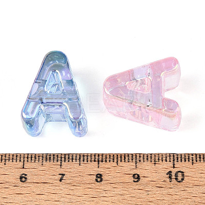UV Plating Transparent Acrylic European Beads X-OACR-M027-02A-1