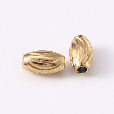 201 Stainless Steel Corrugated Beads LS-X-STAS-S103-16A-G-1