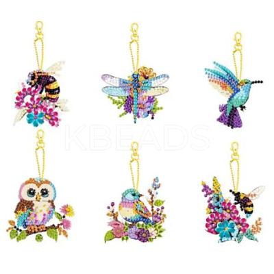 Animals Theme DIY Diamond Painting Pendants Keychain Kits ST-CJ0028-02-1