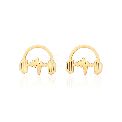 Fashionable 304 Stainless Steel Earbuds for Women's Daily Wear OO6241-1-1