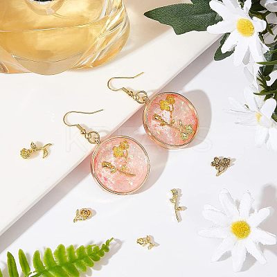 Flower Alloy Cabochons MRMJ-OC0001-96-RS-1