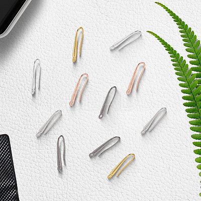 40Pcs 5 Colors Eco-Friendly Brass Earring Hooks KK-SC0006-48-1