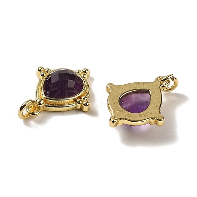 Natural Amethyst Faceted Pendants G-C096-02G-08-1