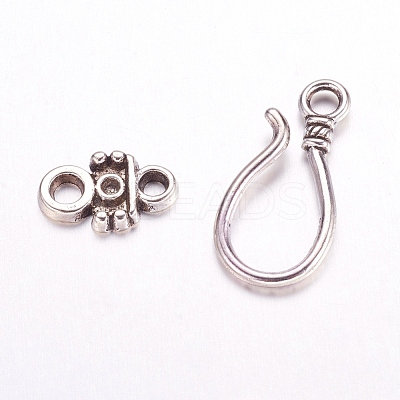 Tibetan Style Hook and Eye Clasps X-LF1278Y-NF-1