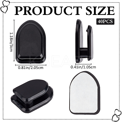 40Pcs Resin Car Mini Hooks AJEW-CP0008-52-1