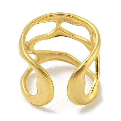 304 Stainless Steel Open Cuff Ring LS-RJEW-C067-25G-1
