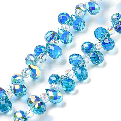 Electroplate Transparent Glass Beads Strands EGLA-P052-01A-AB03-1