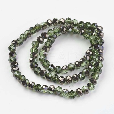 Electroplate Transparent Glass Beads Strands EGLA-A034-T4mm-P08-1