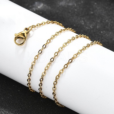 304 Stainless Steel Cable Chain Necklaces X-NJEW-E026-04G-B-1