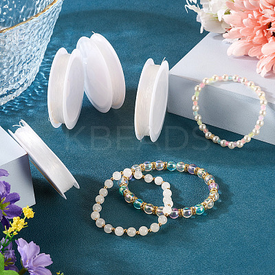 4 Rolls Round Crystal Elastic Stretch Thread EW-TA0001-09C-1