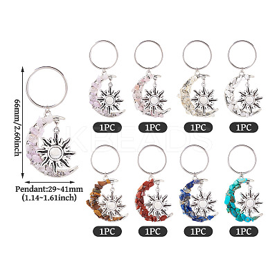 Natural & Synthetic Gemstone Keychain KEYC-TAC00041-1
