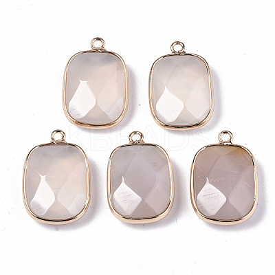 Natural Agate Pendants G-N326-81A-1