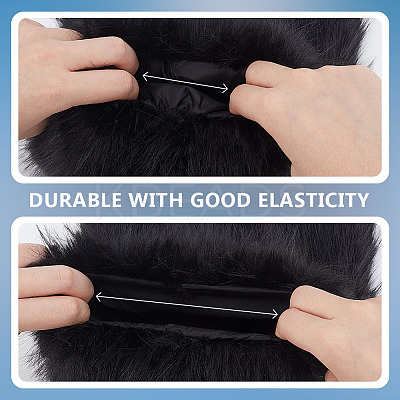 Polyester Imitation Fox Hair Boot Cover AJEW-WH0570-04B-1