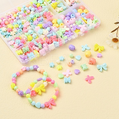 383Pcs 8 Stylw Opaque Acrylic Beads SACR-YW0001-26-1