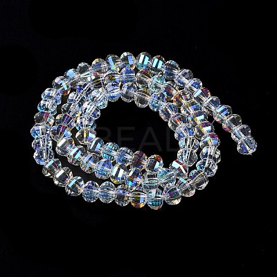 Transparent Electroplate Glass Beads Strands GLAA-Q099-C01-13-1-1