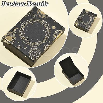 10Pcs 5 Styles Sun Moon Star Printed Cardboard Gift Boxes CBOX-FS0001-09-1