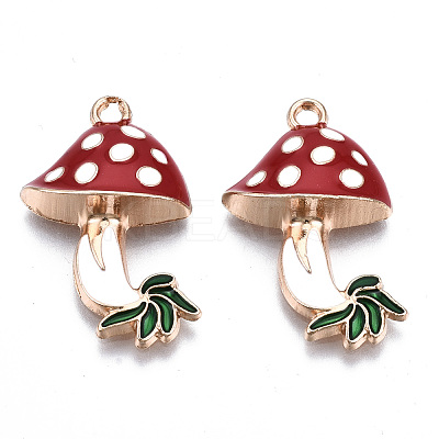 Autumn Theme Eco-Friendly Alloy Enamel Pendants ENAM-Q437-046-NR-1