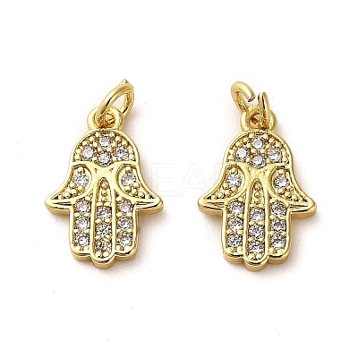 Rack Plating Real 18K Gold Plated Brass Pendants KK-B077-04G-1