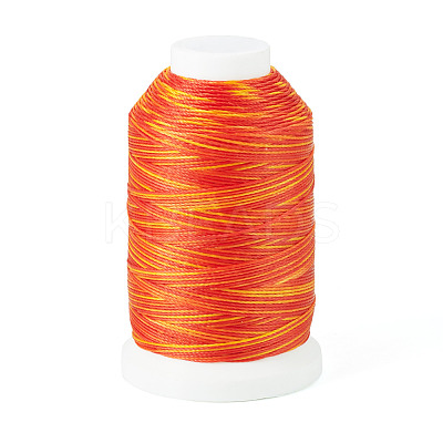 1 Roll Gradient Color Segment Dyed Round Waxed Polyester Cord YC-TADJ0001-03B-1