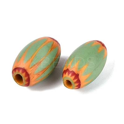 Handmade Millefiori Glass Barrel Beads LA-N002-15E-1