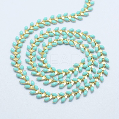 Brass Handmade Chains CHC-P004-C08G-1
