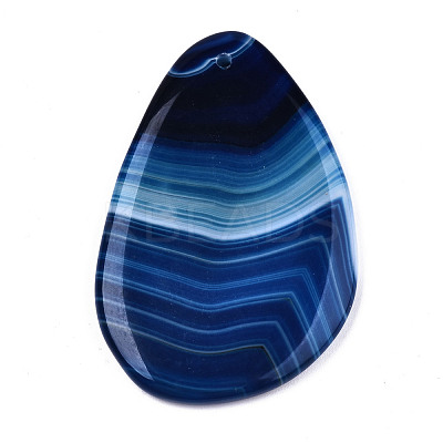 Dyed Natural Brazilian Agate Big Pendants G-T104-16M-1